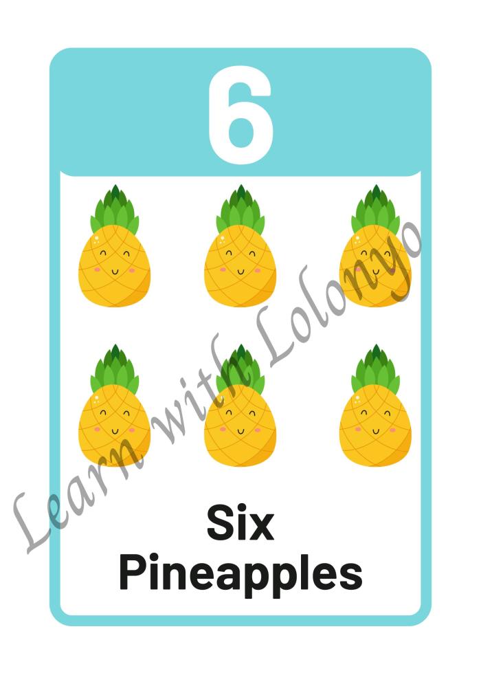 Counting Fruits & Vegetables Flashcards | Aged 3 - 6 | Counting exercise | Fruit and number matching exercise | Sorting activity