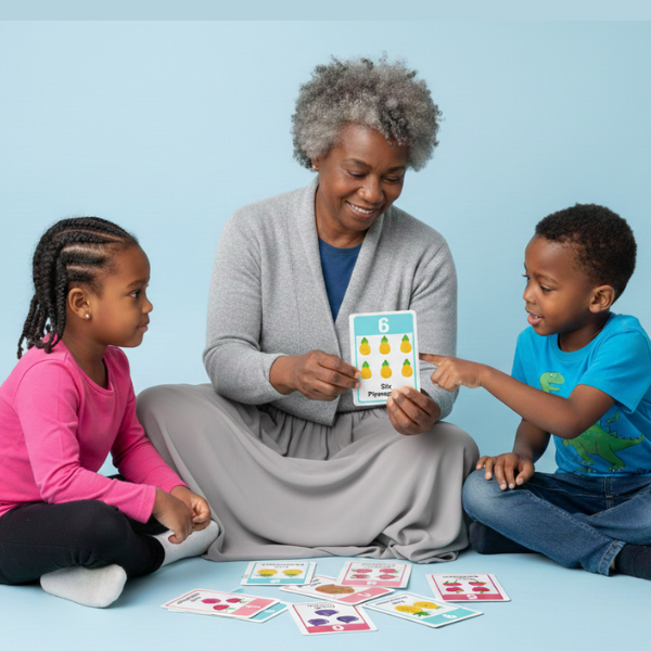 Counting Fruits & Vegetables Flashcards