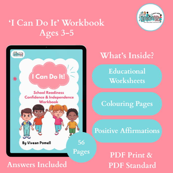 School Readiness Workbook for Ages 3 to 5