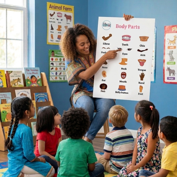 My Body & Body Parts Poster Set (Ages 3&ndash;7)
