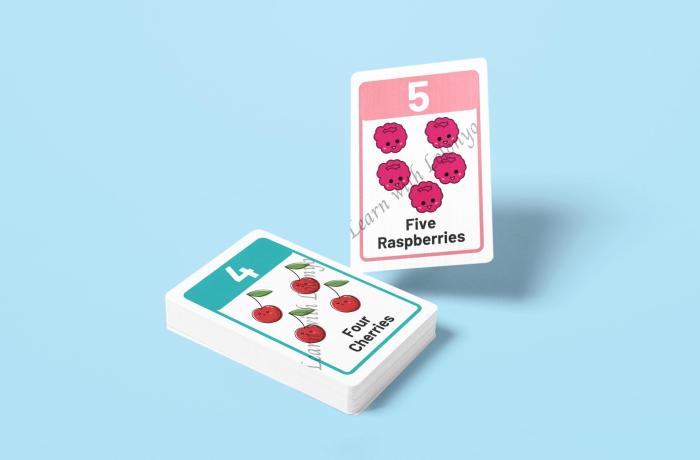 Counting Fruits & Vegetables Flashcards | Aged 3 - 6 | Counting exercise | Fruit and number matching exercise | Sorting activity