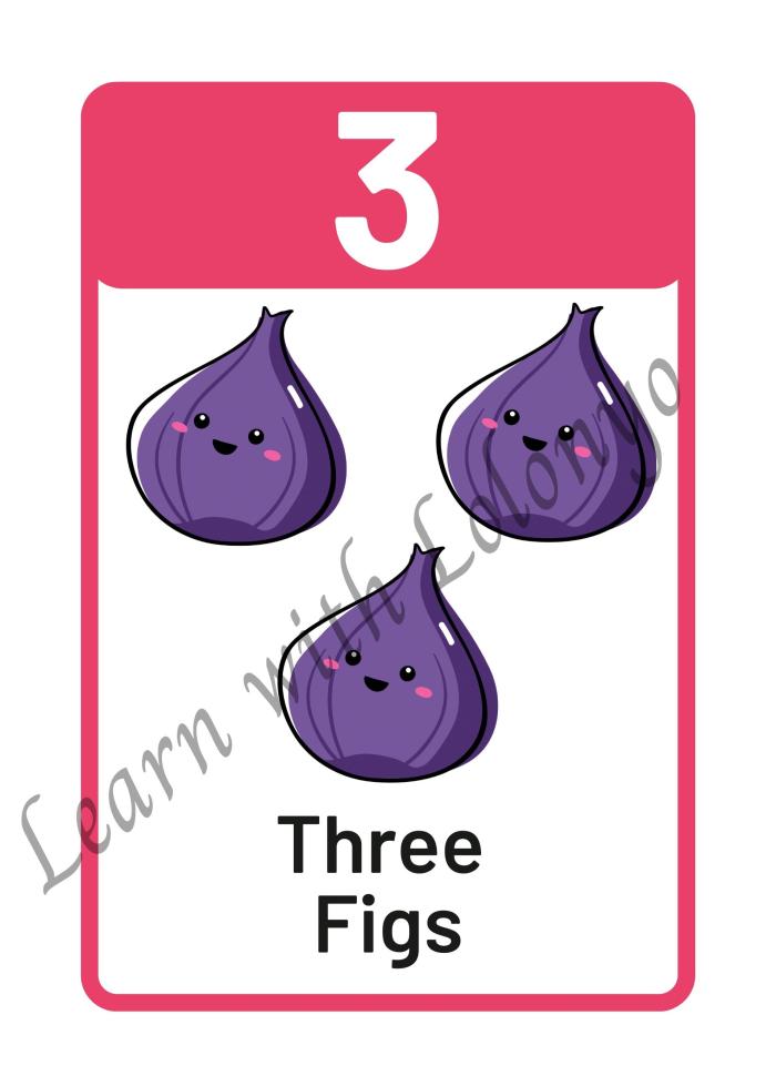 Counting Fruits & Vegetables Flashcards | Aged 3 - 6 | Counting exercise | Fruit and number matching exercise | Sorting activity