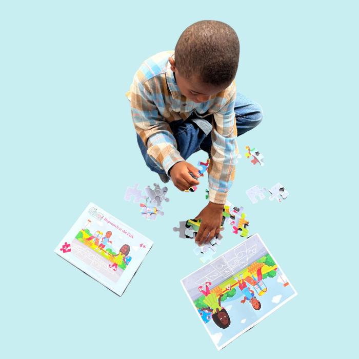 Hopscotch at the Park| Fun Jigsaw Puzzle for Ages 4+ | Educational & Inclusive Toy for Playful Learning | Puzzle for kids