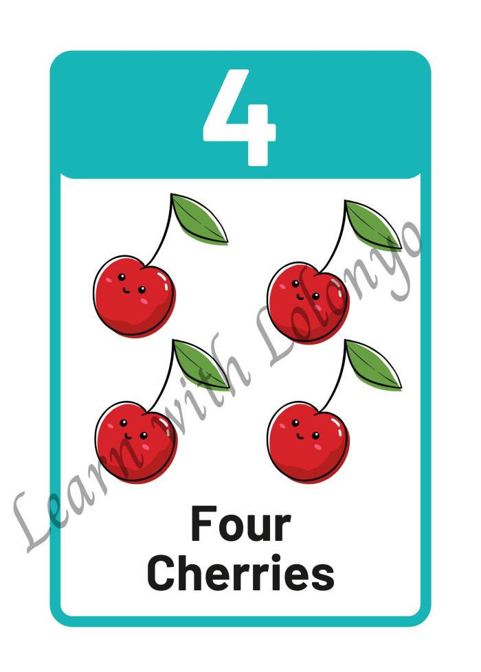 Counting Fruits & Vegetables Flashcards | Aged 3 - 6 | Counting exercise | Fruit and number matching exercise | Sorting activity